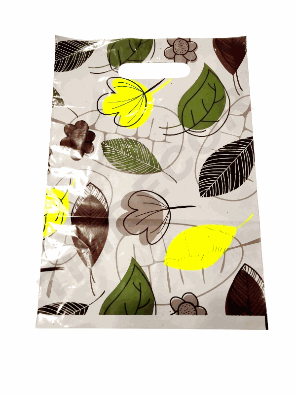 Bolsas De Plástico Asa Troquelada 35X45 Cm Hojas 100 Unidades