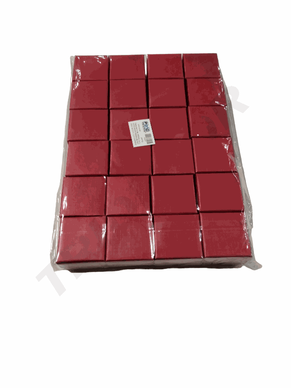 Boîte à Bijoux Rouge 5X5X3.5cm 24 unités/Paquet