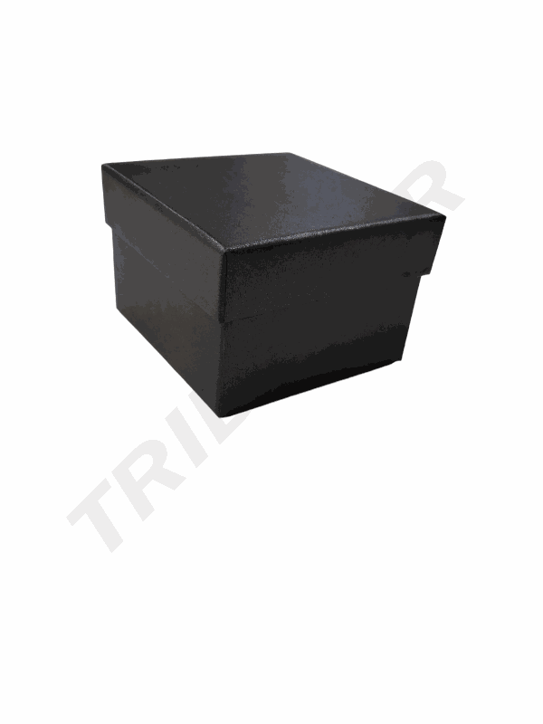 Cajita Joyería Negro 8.5X9X5.5Cm 12 Unidades/Paq
