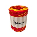 Red and Yellow Raffia Ribbon Roll 5mmx200m 6802 Col89