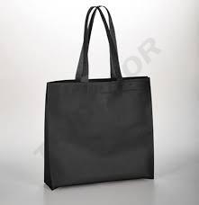 Sac en tissu noir 70 g/m² avec poignée 35X45+12 cm 25 unités/paquet
