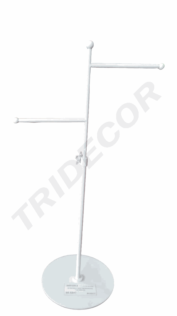 White Asymmetric Double Display 44 59cm(Height)x28cm(Width)x18cm(Base)