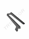 Soporte negro simple de estante para slstema de cremallera, 30 cm