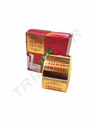 Adhesive Sticker 'Happy Holidays' Red and Gold Square