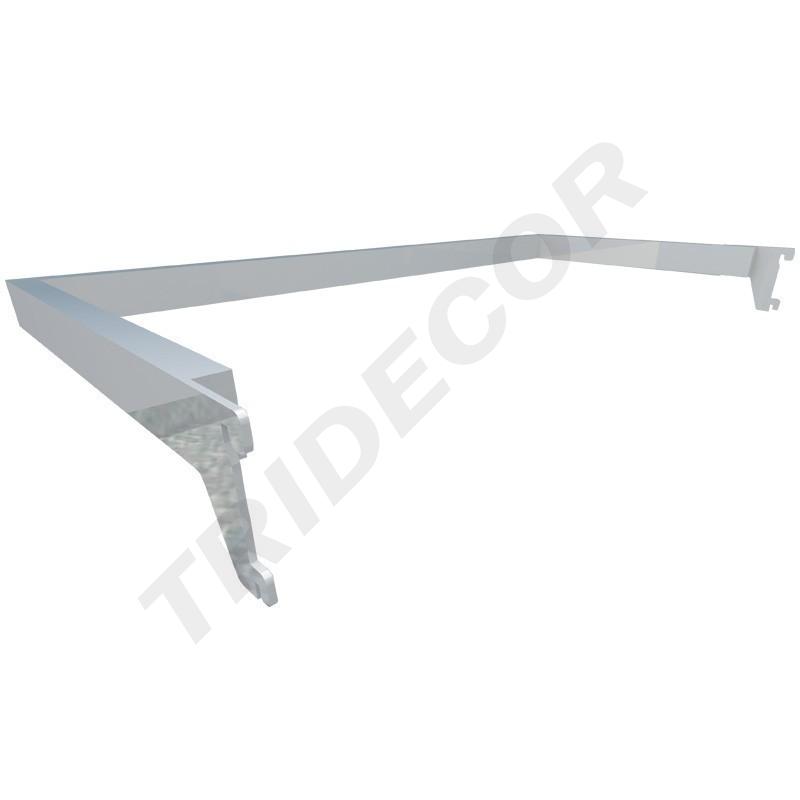 Porte-manteau en U pour fermeture éclair en chrome 59,5x30 cm