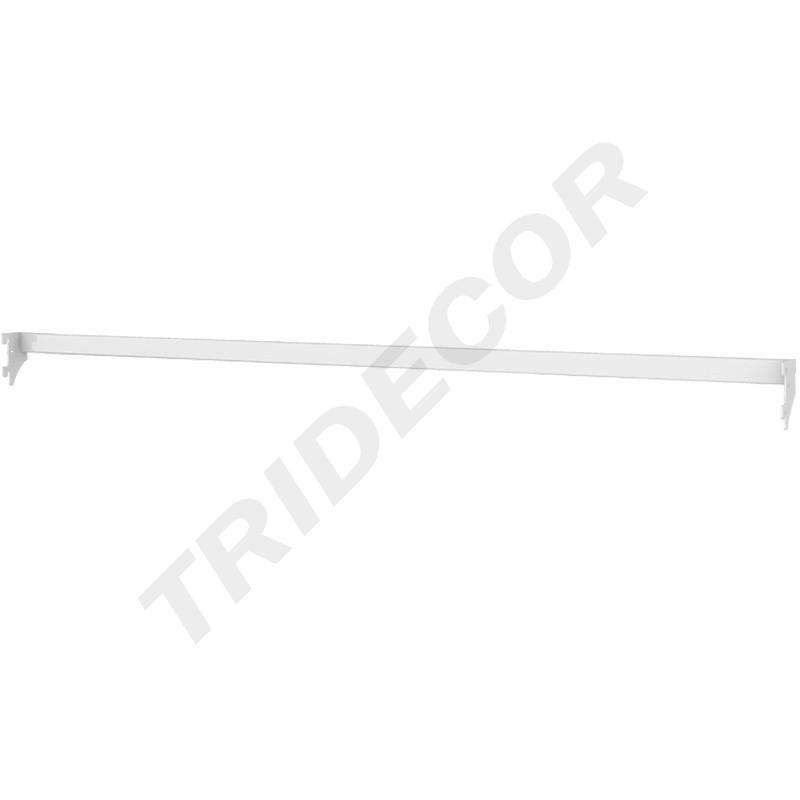 Barre d'étagère en métal blanc 120 cm