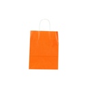 Sac de hârtie de celuloză cu mâner ondulat, culoare portocalie, 45X15X49 cm - 25 de unități