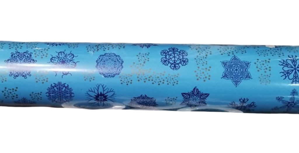 Papel de embrulho com motivos de Natal. Bobinas de 4 kg com diferentes desenhos para escolher.