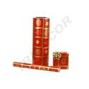 大号圣诞礼品纸Papel Regalo Rojo Motivos Navideños Dorados