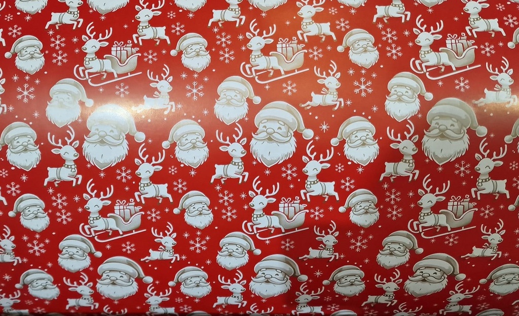 Papier d'emballage cadeau motifs de Noël violet/argent 62cm