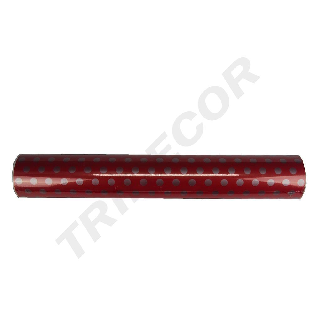 Papel de Bolinhas Fundo Vermelho 62cm