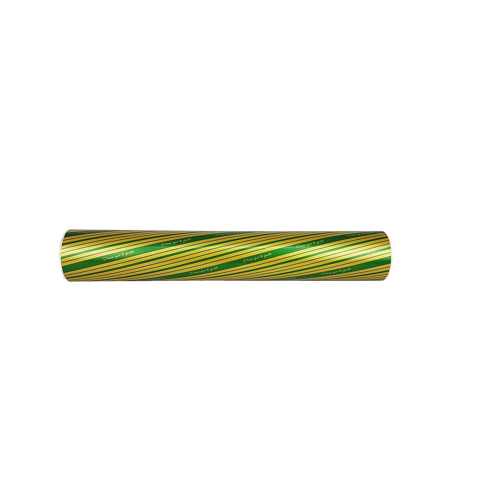 大号礼品纸绿色带金色Papel de Regalo Deseo Que Te Guste Verde y Dorado 62cm