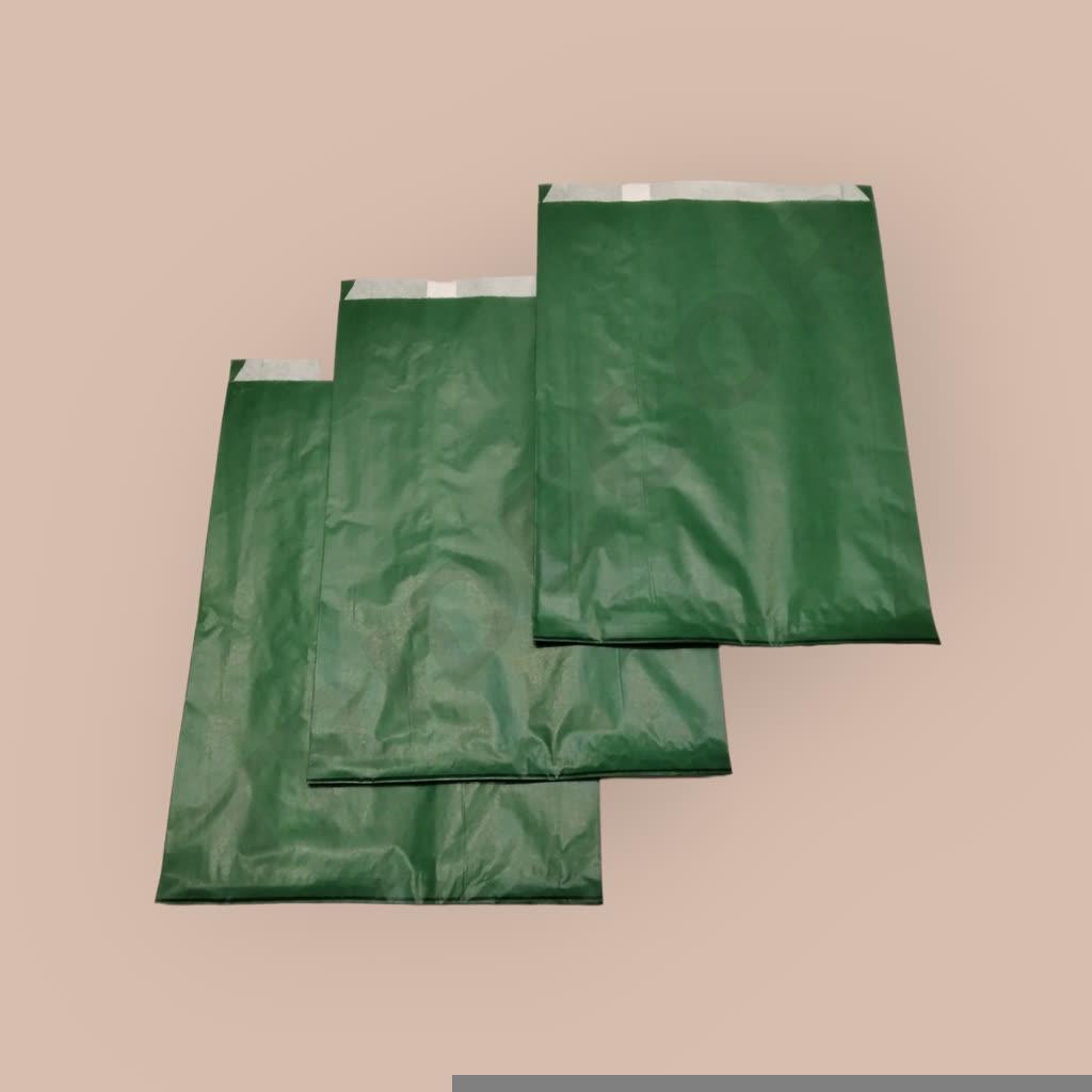 深绿色信封袋Sobre Papel verde oscuro 24+5X38  100Unid/Paq 10/caja