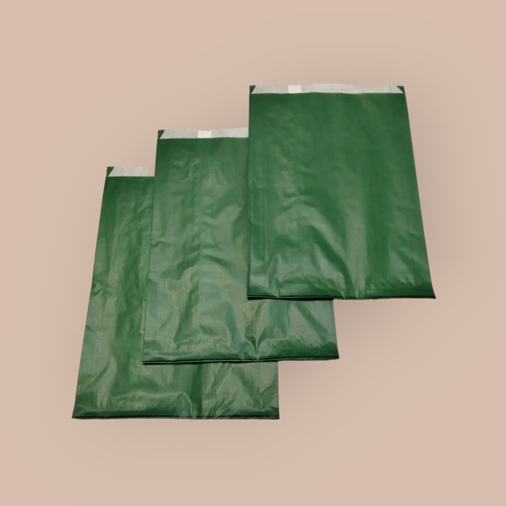 Sobres De Papel Celulosa Verdes 24+5X36+2 40 Gr 100 Unidades