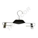 Perchas Con Pinzas Metálicas, Cuello Negro
