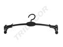 Cabide de Plástico para Lingerie, Preto, 27 cm, 10 Unidades