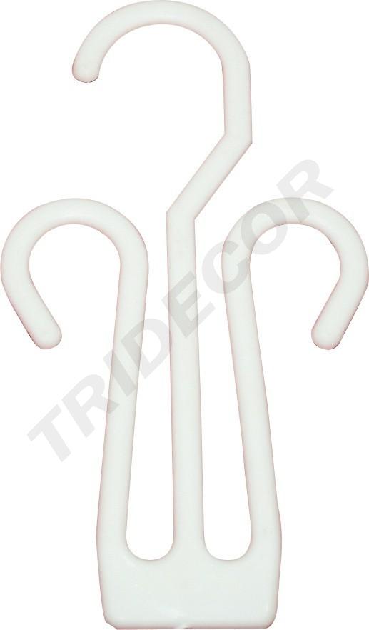 Cabide de Sapatos de Plástico Flexível Branco 10 unidades