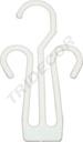 Cabide de Sapatos de Plástico Flexível Branco 10 unidades