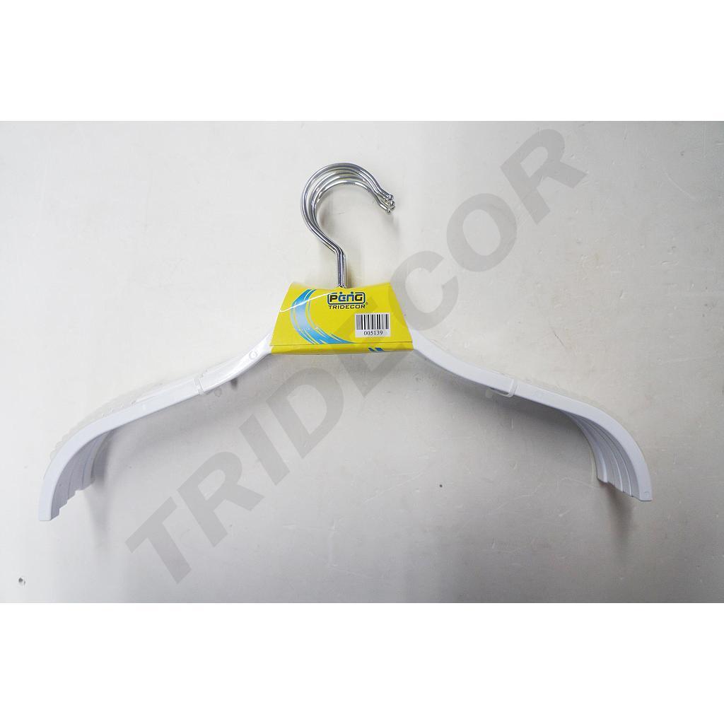 Cabide de Madeira Branco 42cm 5 unidades