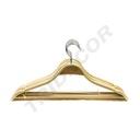 Percha De Madera Con Barra Y Antideslizante 43 Cm 5 Unidades