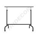 Perchero de Acero Regulable Con Brazos Extensibles Color Negro 150X130X56cm