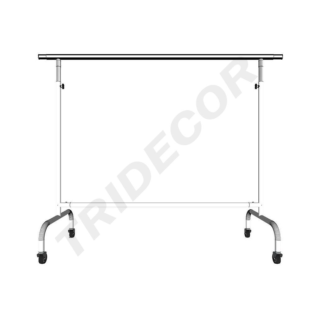 Adjustable Steel Coat Rack with Extendable Arms, White