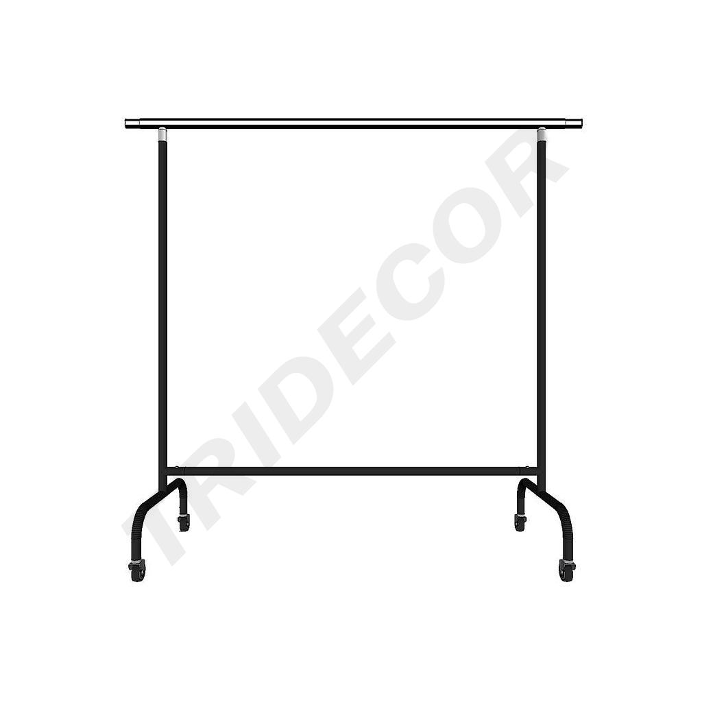 Stahl-Garderobenständer mit ausziehbaren Armen, Schwarz, 160X150X58cm