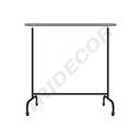 Steel Coat Rack with Extendable Arms Black 160X150X58cm