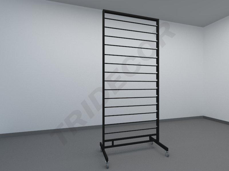 Display Stand for Scarves and Handkerchiefs Color Black 180X80X40.5 Cm