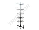 Rotating Display Stand for Scarves, Color Black, 5 Levels