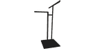 Appendiabiti con 2 bracci, colore nero opaco Misure: 135X66X45cm
