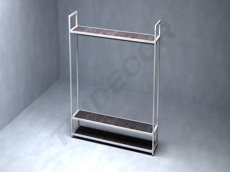 Perchero con Estantes Color Blanco 179X120X35 Cm