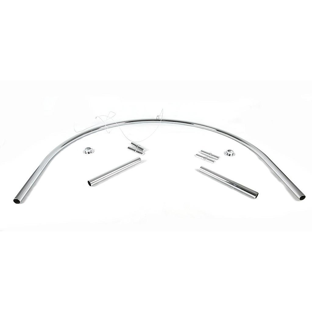 电镀圆管半圆试衣架 ST800 Probador medio redondo Metalica 101X107cm 25mm