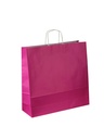 Cellulose paper bag with fuchsia curly handle 49X44X15 CM 25 units