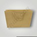 Geantă de lux cu mâner cu șnur 35X9X25cm Crem 12 unități