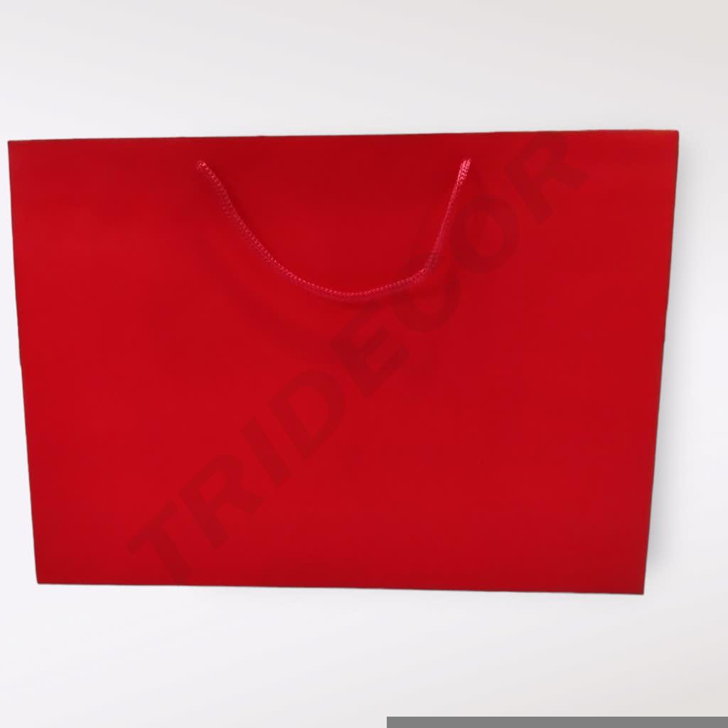 红色礼品纸袋Bolsa Lujo Roja 44X14X32cm 12/Pq