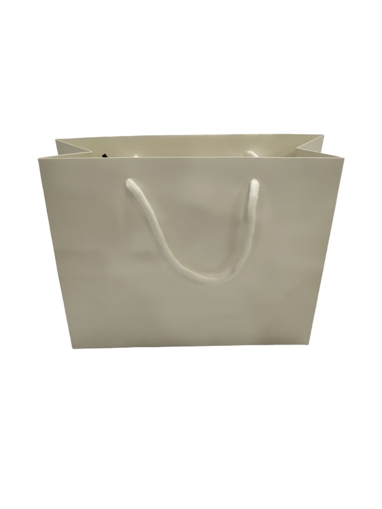 Pungă de hârtie de lux alb mat 12 unități/pachet