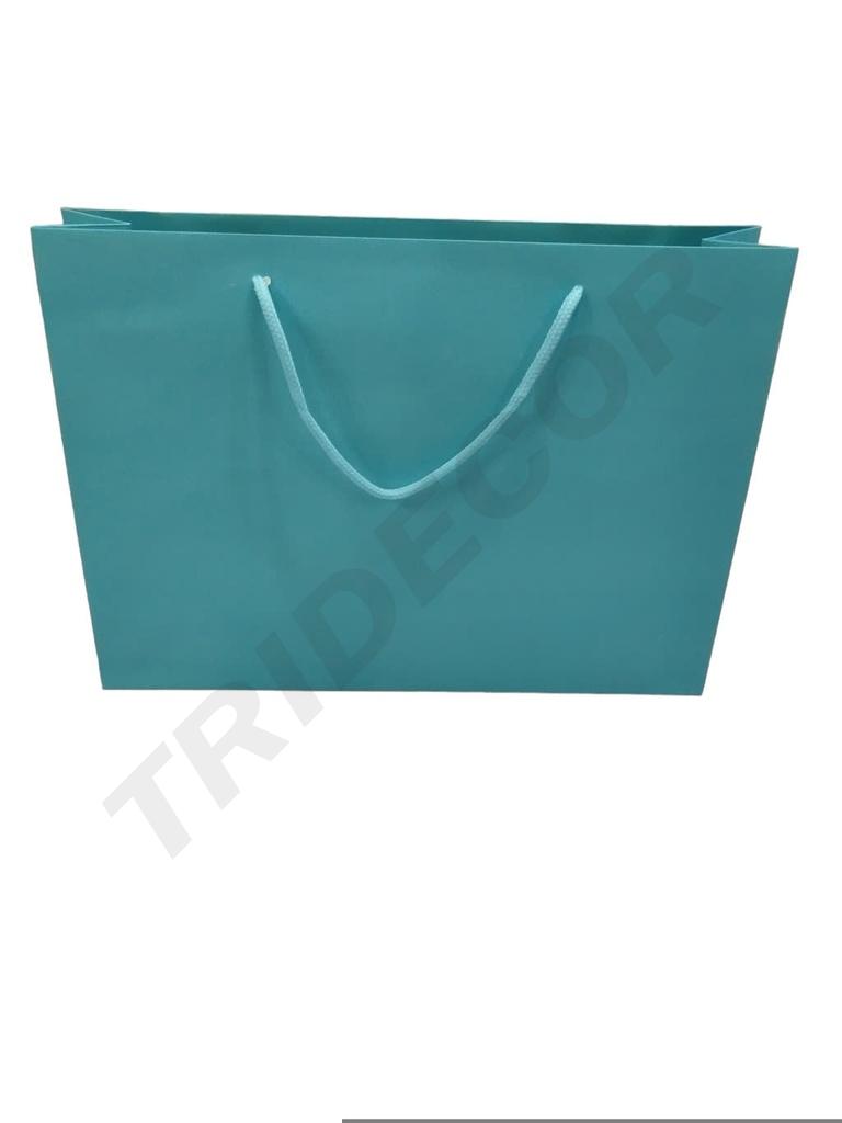 Bolsa Lujo Azul 35X9X25cm 12/Pq 35X9X25cm 12/Pq 25pq/caja