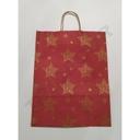Bolsas de Papel Kraft Rojas de Navidad 32X41+13 CM