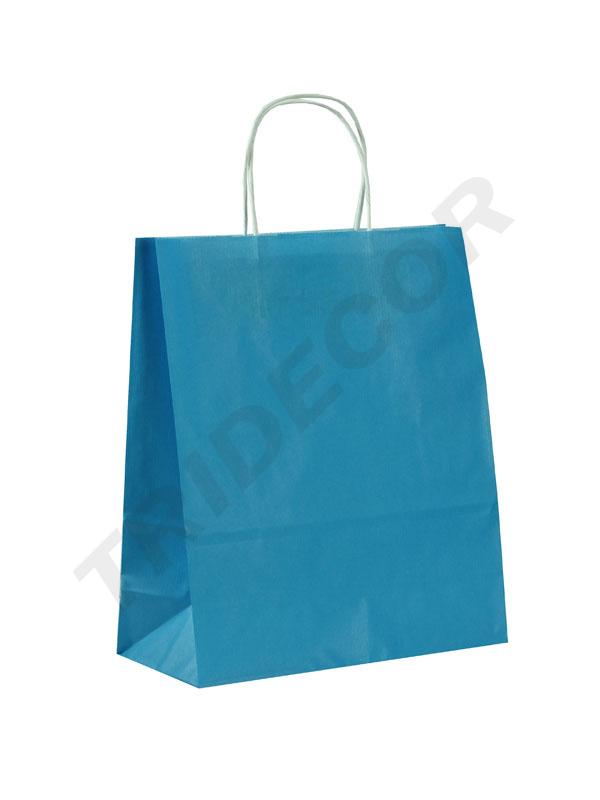 浅蓝色纸袋，Bolsas De Papel Celulosa 12X27X37 Cm Azul Claro25unida