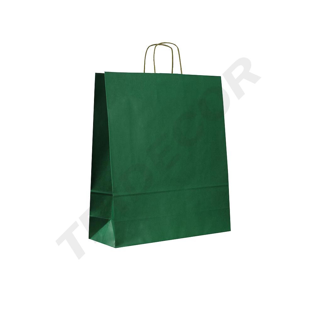 Bolsa de Papel Kraft Verde Oscuro 45X49X12cm