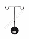 双钩对称黑色包架 Expositor Doble Gancho Simetria Negro 35.5-64cm(Altura)x23cm(Ancho)x18cm(Base)