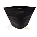 Sac non-tissé noir 70G vertical avec poignée découpée et soufflet de base 25X35+10cm 25 unités/paquet