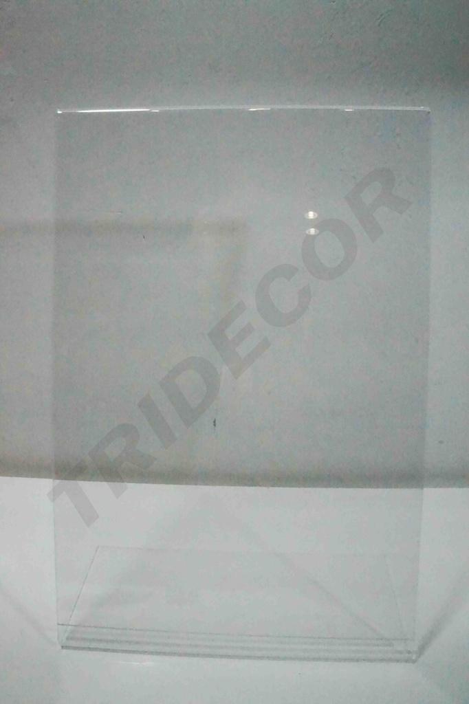 Portaprezzi in acrilico A4 forma L 30X21,5X10,5 cm