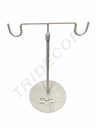 Expositor Doble Gancho Simetría Blanco 35,5 64cm(Altura)x23cm(Ancho)x18cm(Base)
