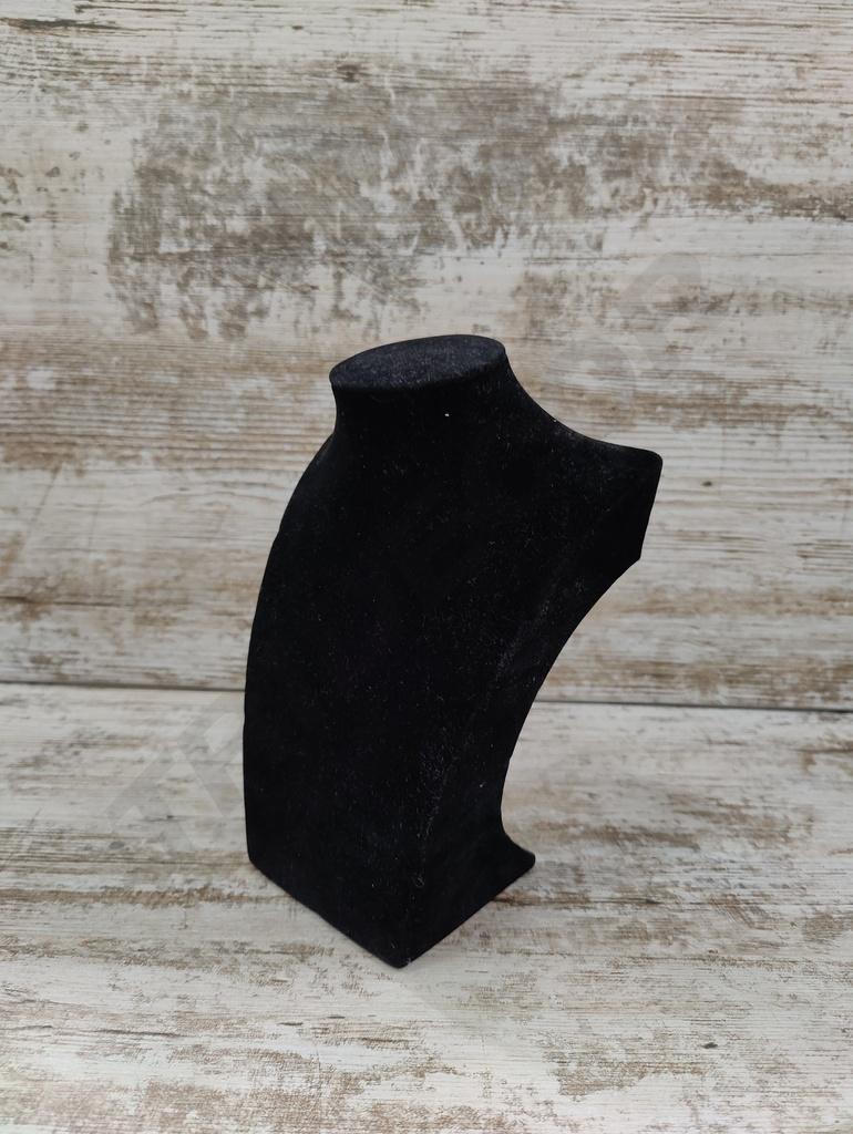 Expositor De Collar Terciopelo Negro 22x15x8,5cm