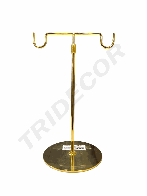 双显带对称金钩 Expositor Doble Gancho Simetria Dorado 35.5-64cm(Altura)x23cm(Ancho)x18cm(Base)