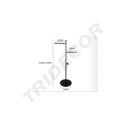 Afișaj dublu asimetric negru 44 59cm (Înălțime) x 28cm (Lățime) x 18cm (Bază)