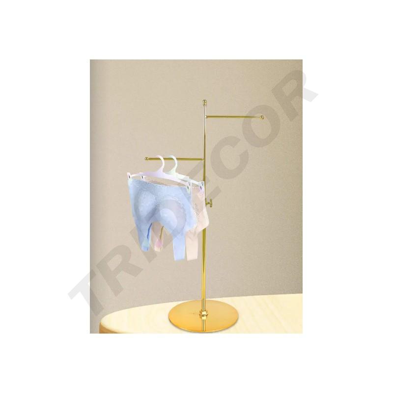 Display dublu asimetric auriu 44 59 cm (înălțime) x 28 cm ( lățime) x 18 cm (bază)