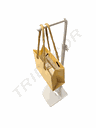 Weißes einfaches Display 38 69 cm (Höhe) x 8,5 cm (Breite) x 13 x 13 cm (Basis)